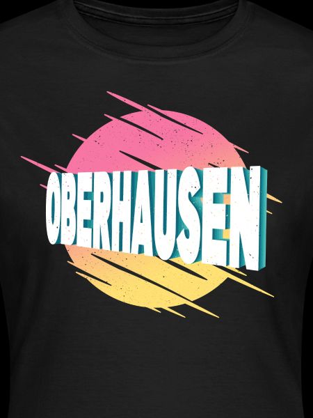 Oberhausen Germany City Font Vintage Retro