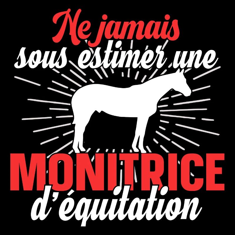 Monitrice d'équitation métier cheval chevaux