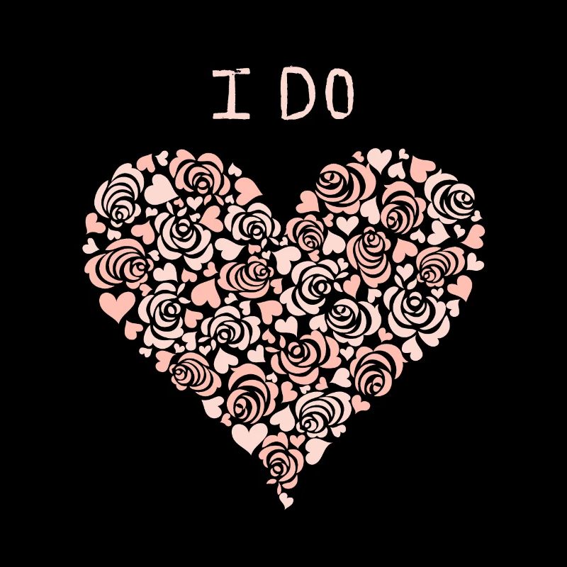 I Do, Herz-Rosen, Wedding, Team Bride, Wedding