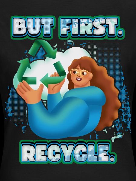 Recycle, recycle, environmental protection slogan