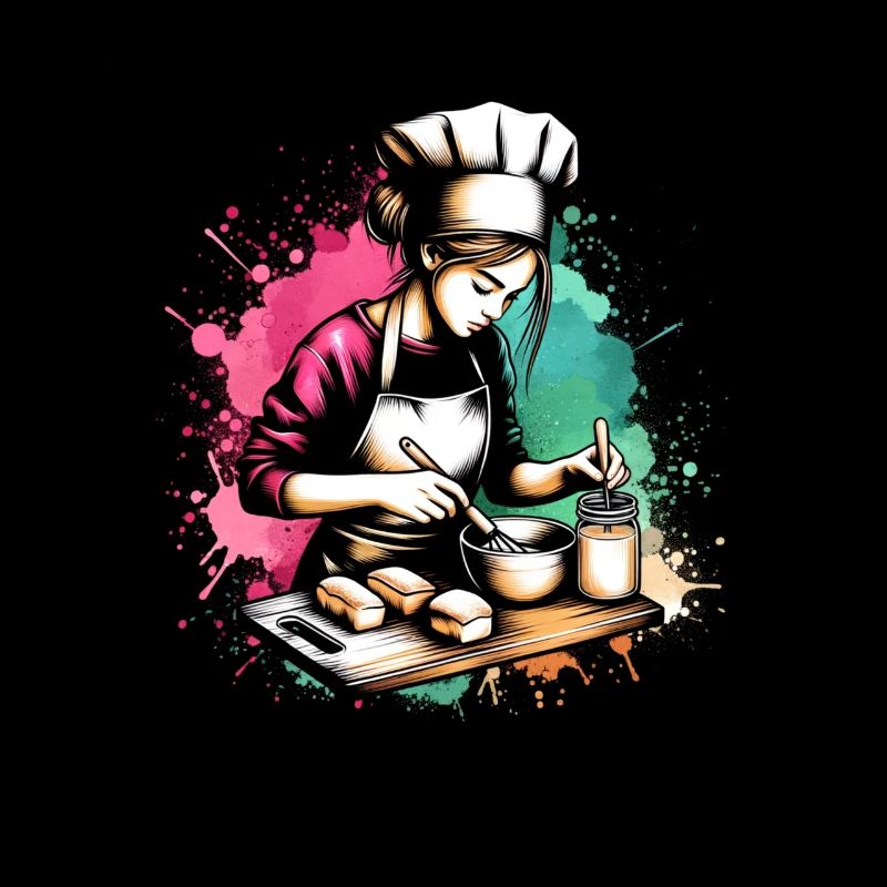 Mädchen, die gerne backen
