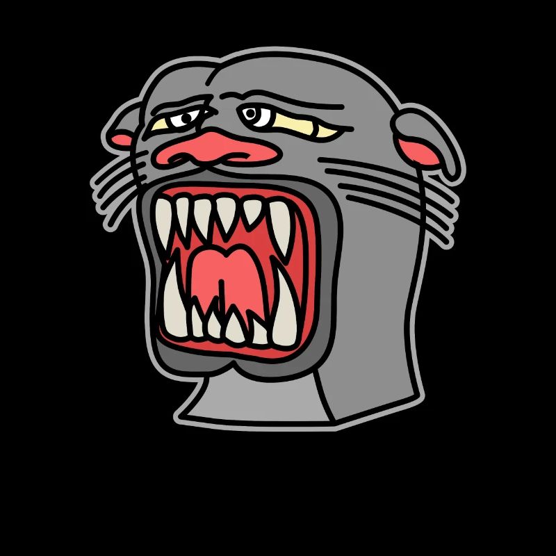 Schwarzer Panther Kopf Tattoo Tätowierer Geschenk