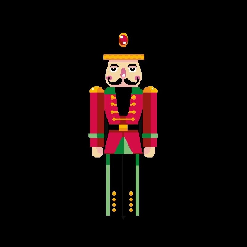 Nussknacker Pixel 8bit Weihnachten