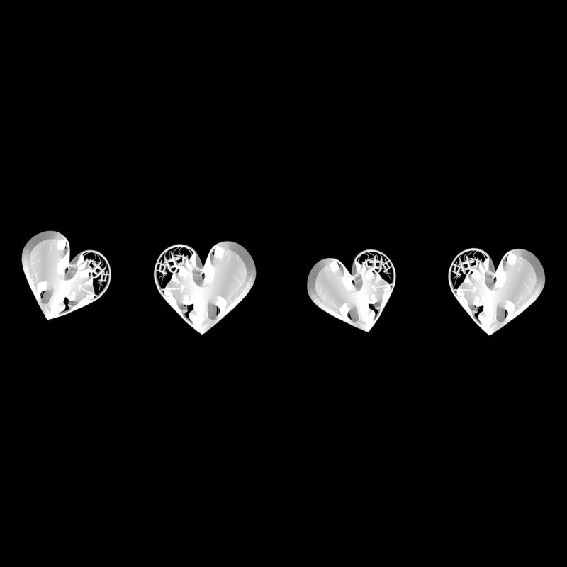 heart hearts grey scars