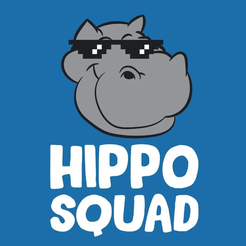 Nilpferd - Hippo Squad mit Sonnenbrille