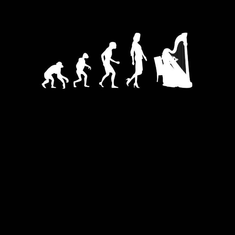 Harfenspielerin Evolution Harfe