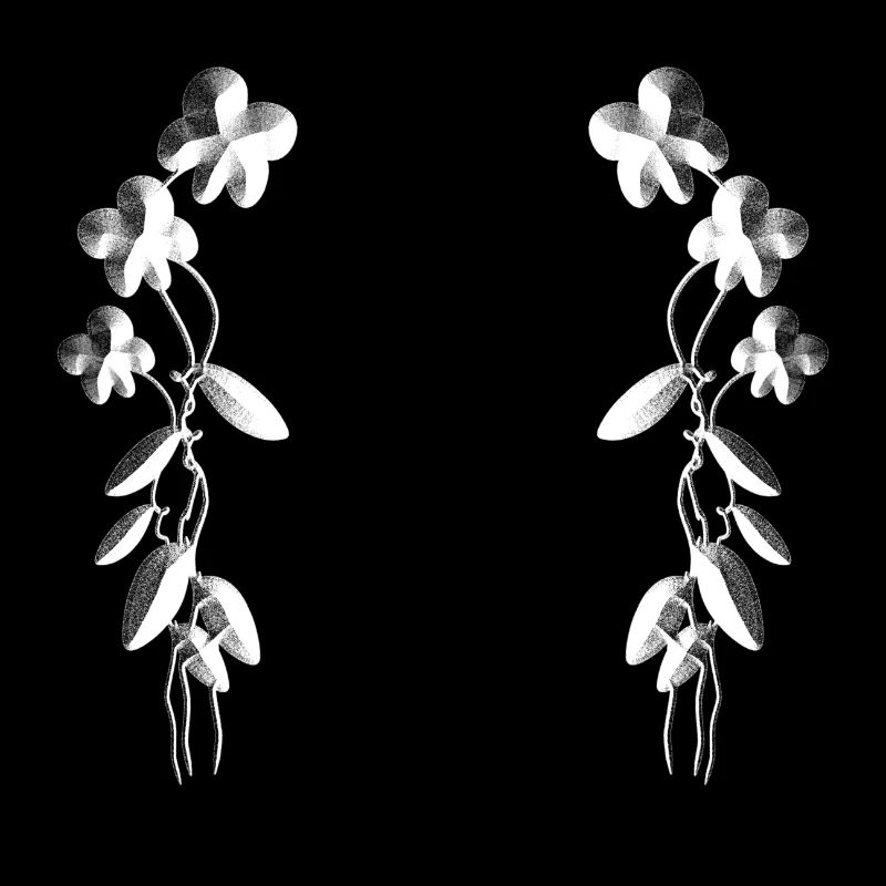 grey flowers flowers pattern silver parallel