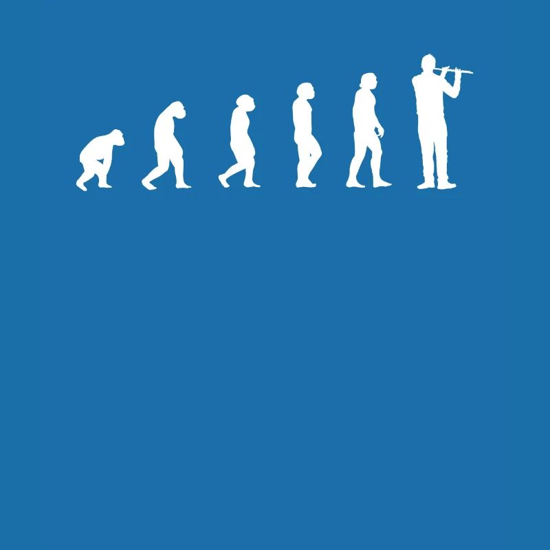 Evolution Querflöte Spieler Geschenk