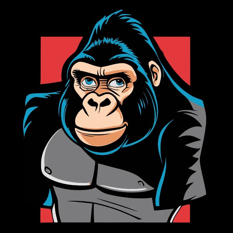 Cooler Gorilla Comic Stil