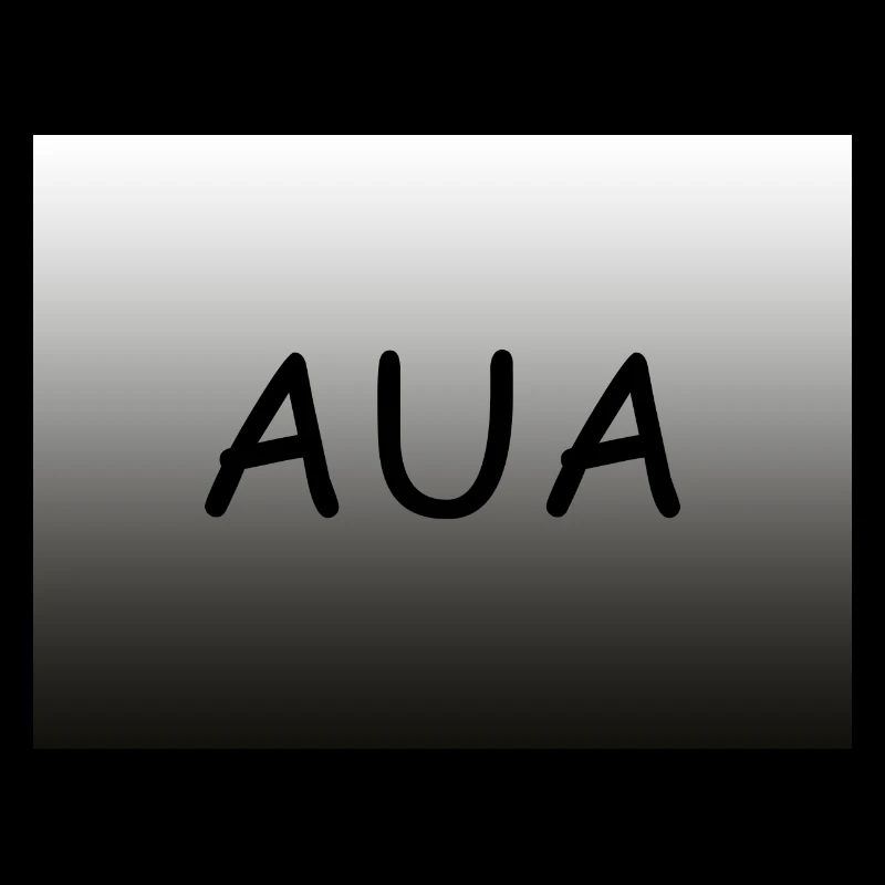 Lettrage Aua horizontal avec dégradé