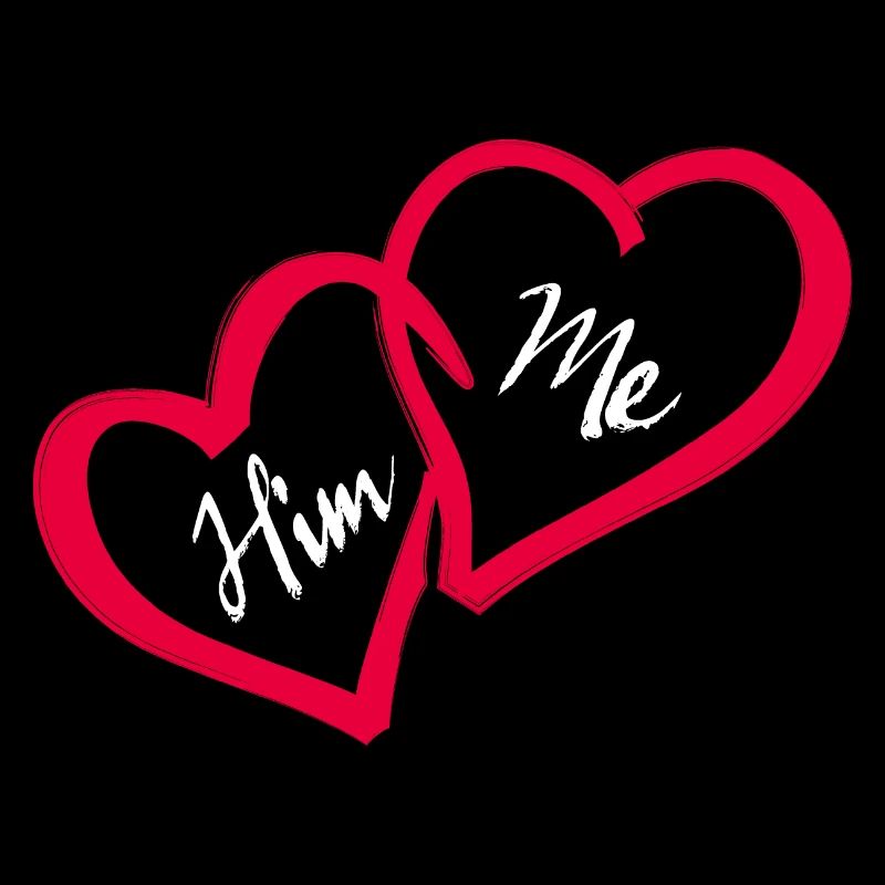 Linked hearts Him me