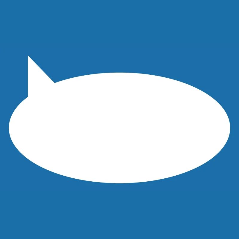 Speech bubble white round empty without content even text