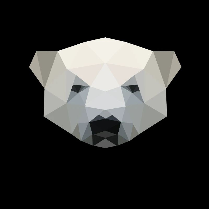 Eisbär, Eisbärenkopf polygon geometrisch