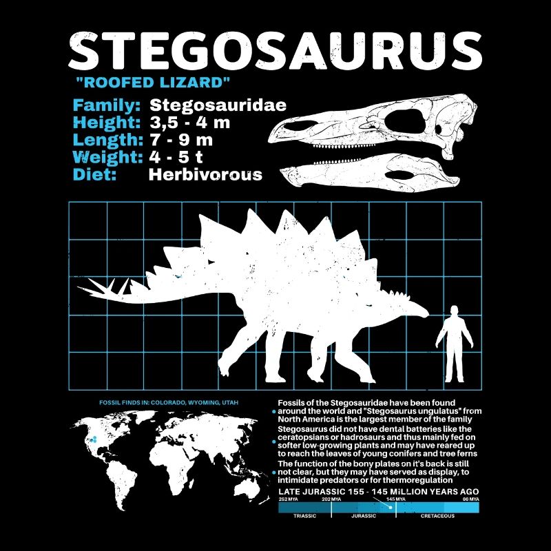 Fiche technique de Stegosaurus