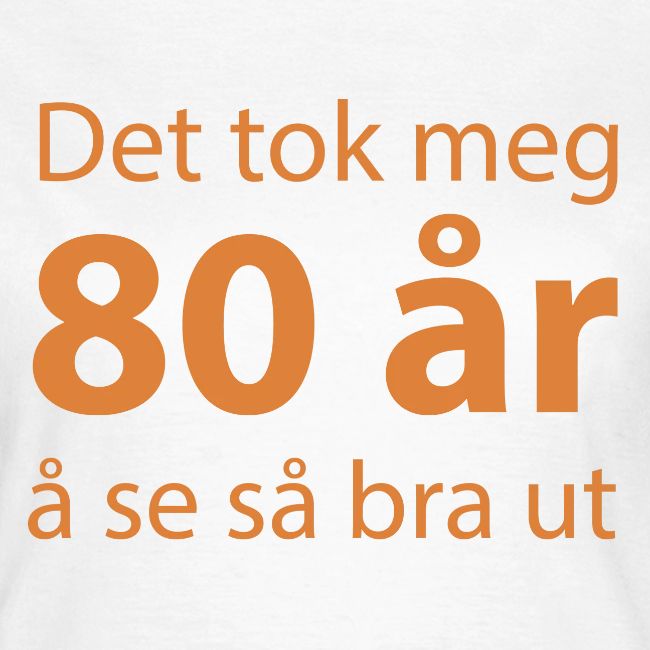 Det tok meg 80 år å se så bra ut.