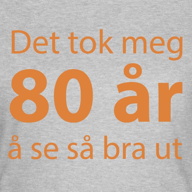 Det tok meg 80 år å se så bra ut.
