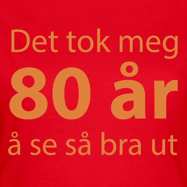 Det tok meg 80 år å se så bra ut.