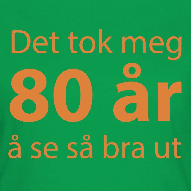 Det tok meg 80 år å se så bra ut.