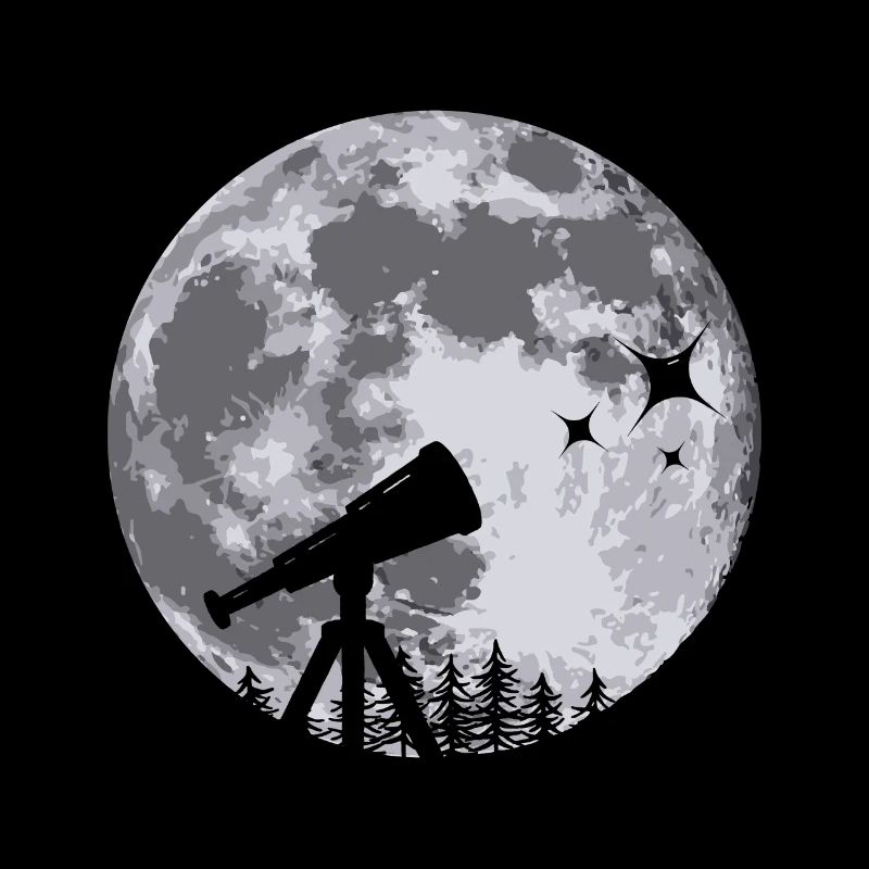 Moon Stars Telescope Observation Universe