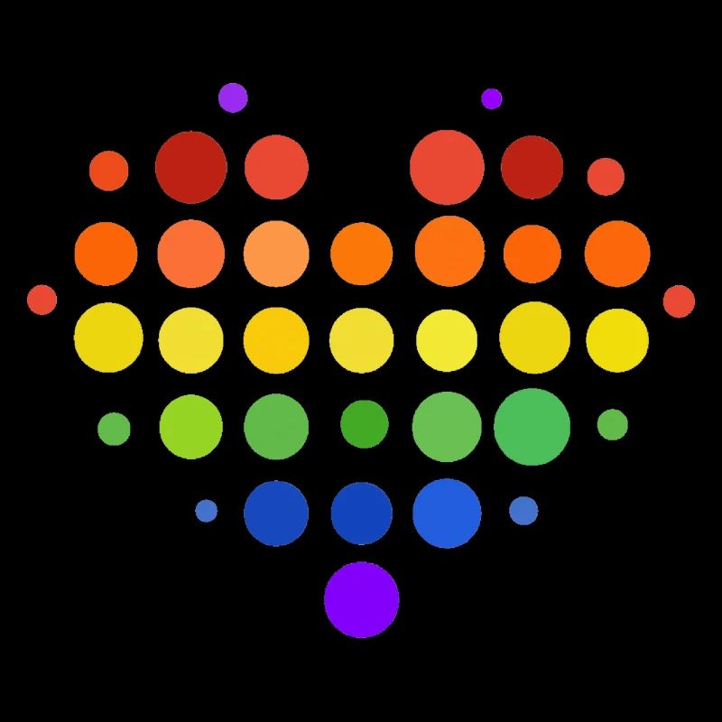 Corazón de la bandera del arco iris