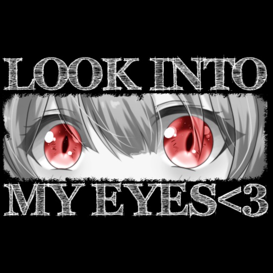 Mira en mis ojos Anime Manga Ojos rojos Sexy' Camiseta slim fit mujer |  Spreadshirt