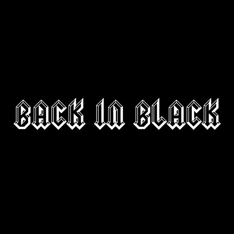 BACK IN BLACK