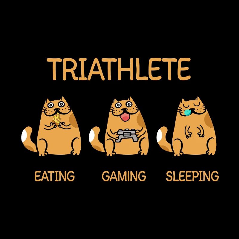 Triathlete - Gaming Sleeping - Cat