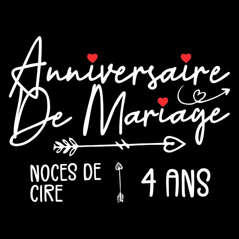 Anniversaire de mariage 4ans - Noce de Cire 4 ans