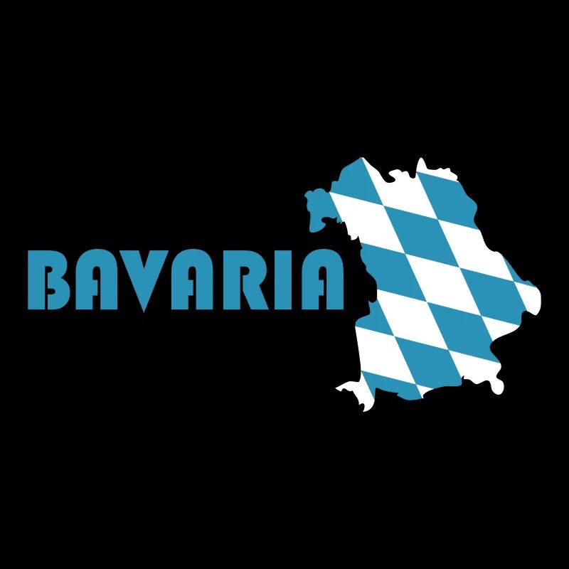 Bavière Carte de drapeau
