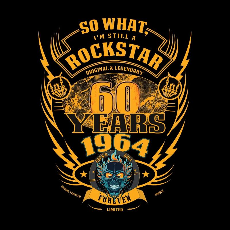 60° compleanno 1964 Rock and Roll Forever Gift