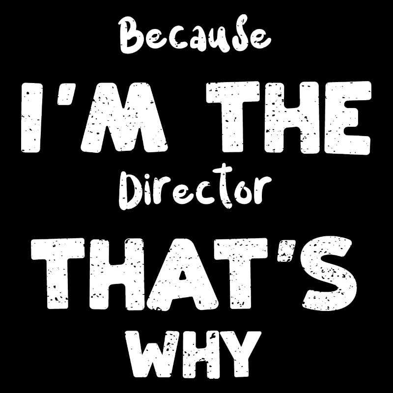 Because I'm The Director That's Why