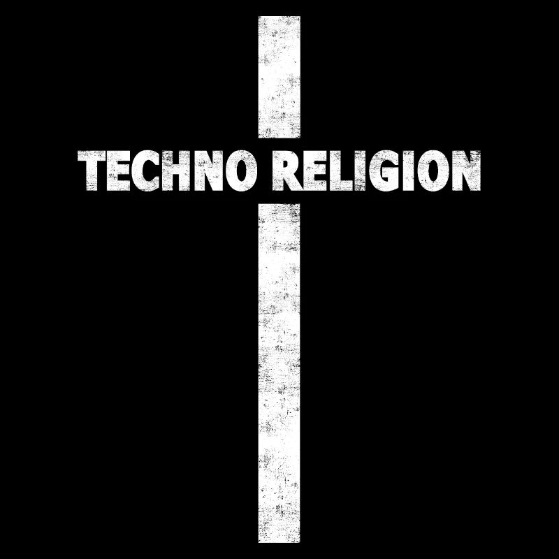 Techno - Techno music - Techno religion with cross