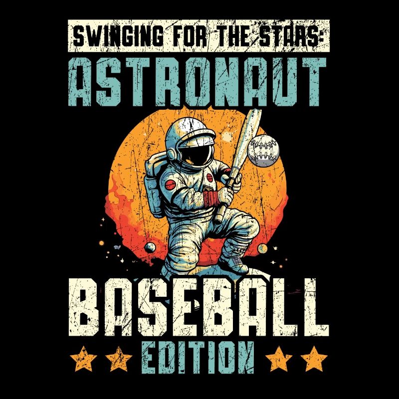 Baseball Astronaut Baseball Player Outerspace