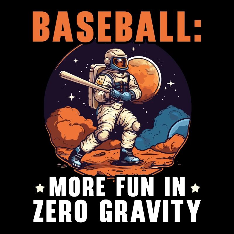 Baseball Astronaut Baseball Player Outerspace