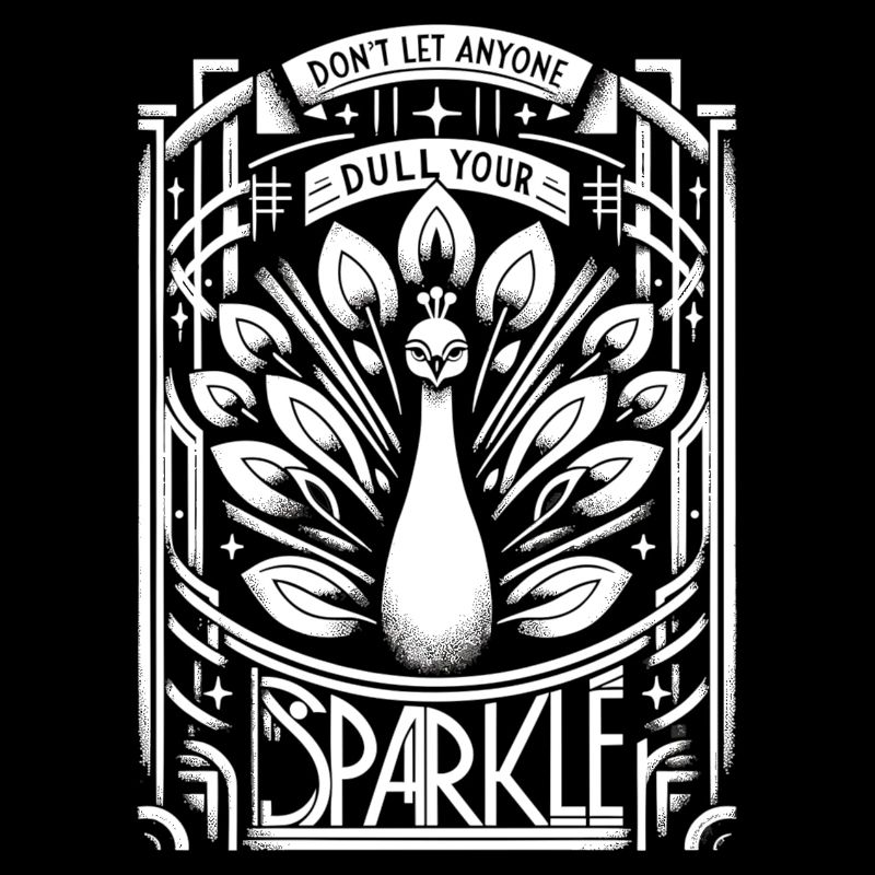 Art Deco Masterpiece: White Peacock