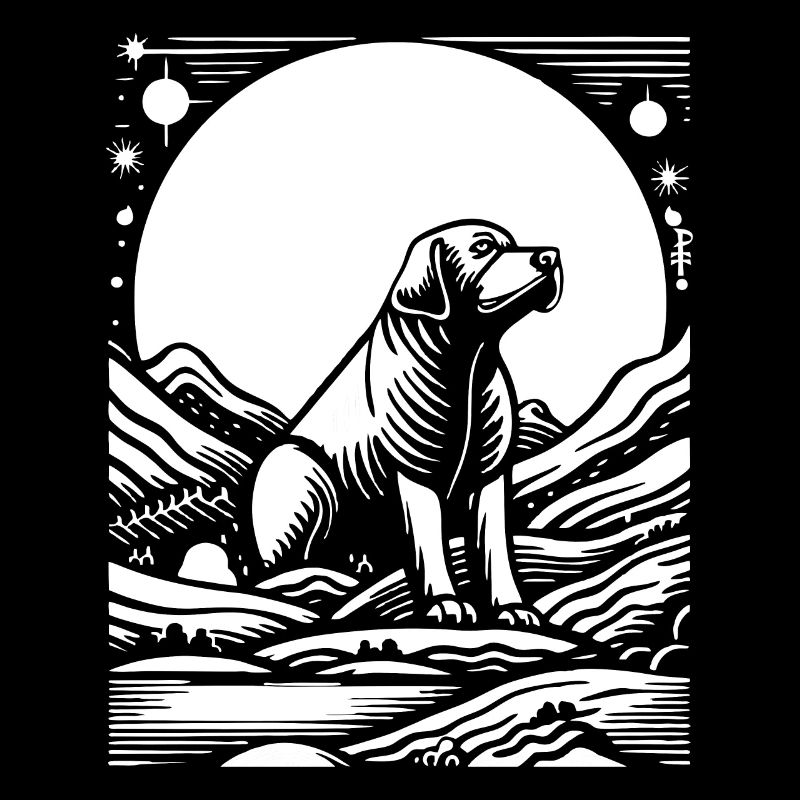 Chien de ciel étoilé