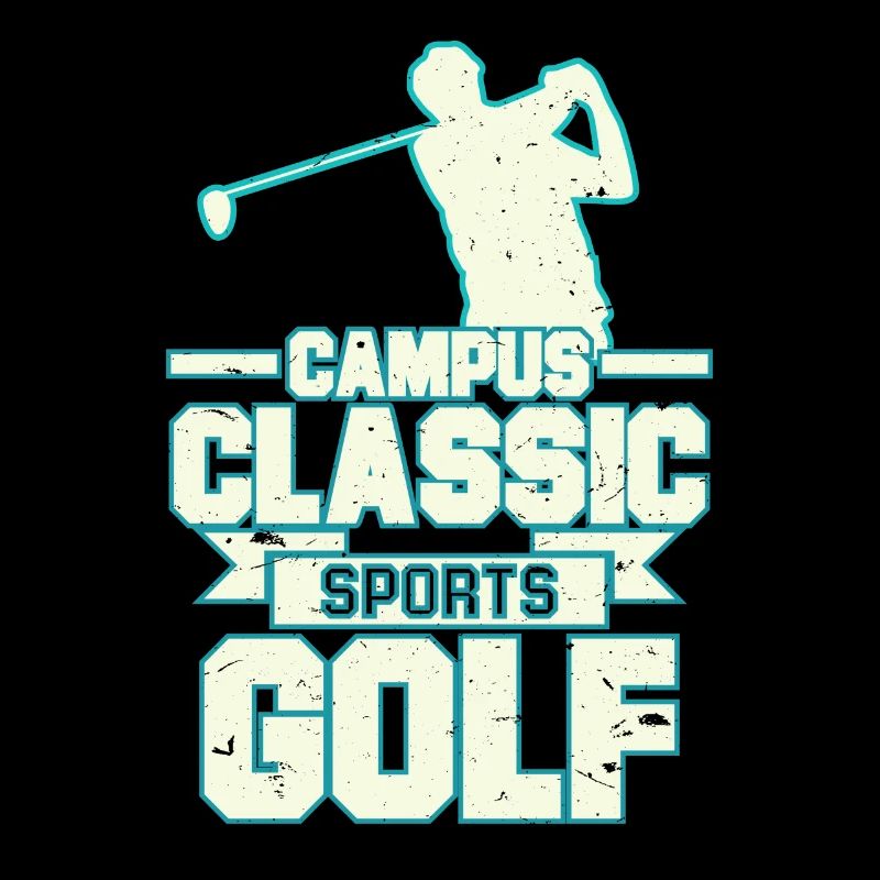 Conception classique de T-shirt de golf de sports de campus