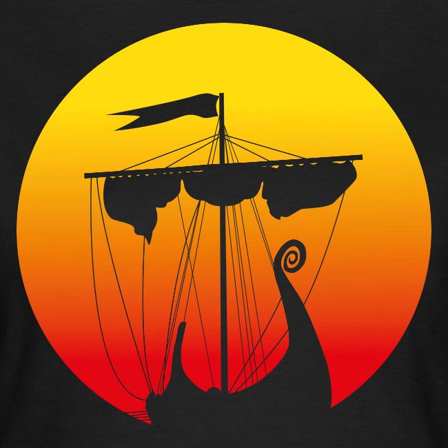 Viking Ship at sunset