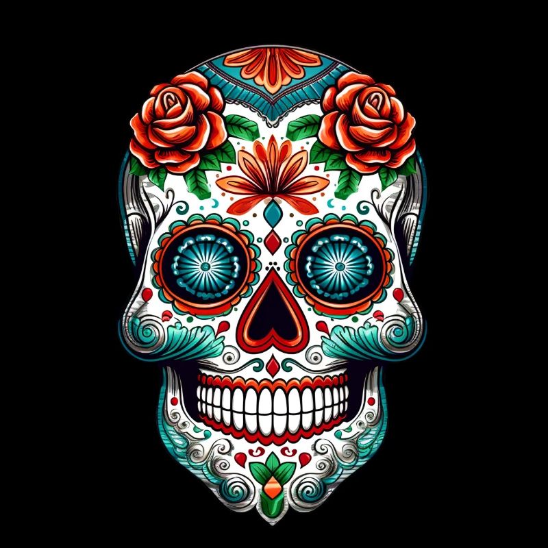 Mexican skull Día de Muertos Sugar Skull