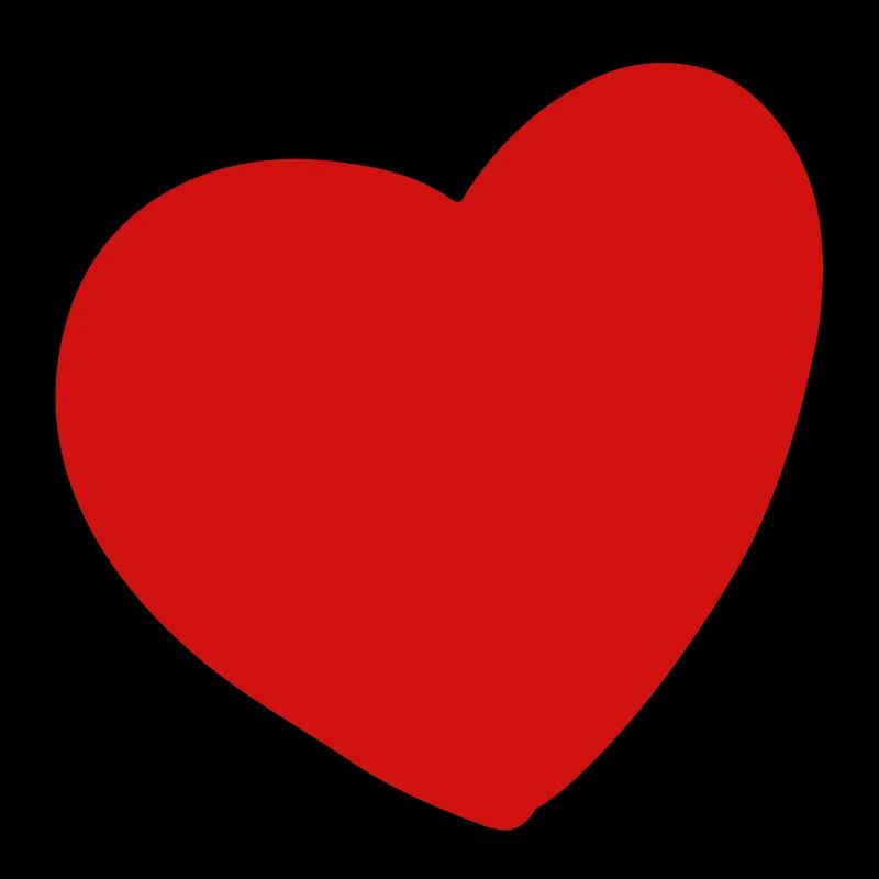 asymmetric red heart