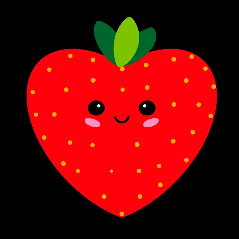 funny strawberry with face