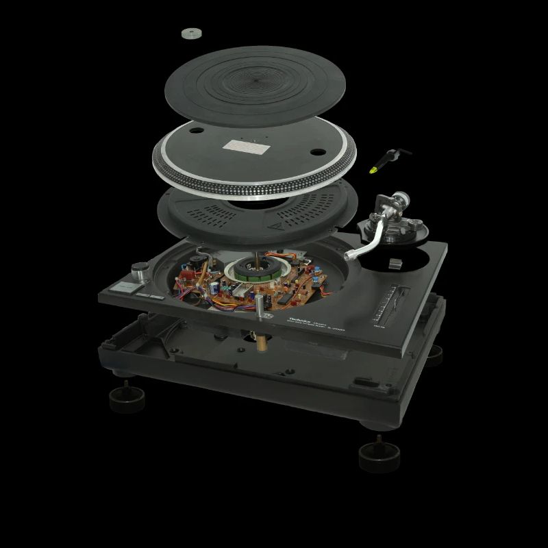 Platine 1210 MK2 DJ explosée