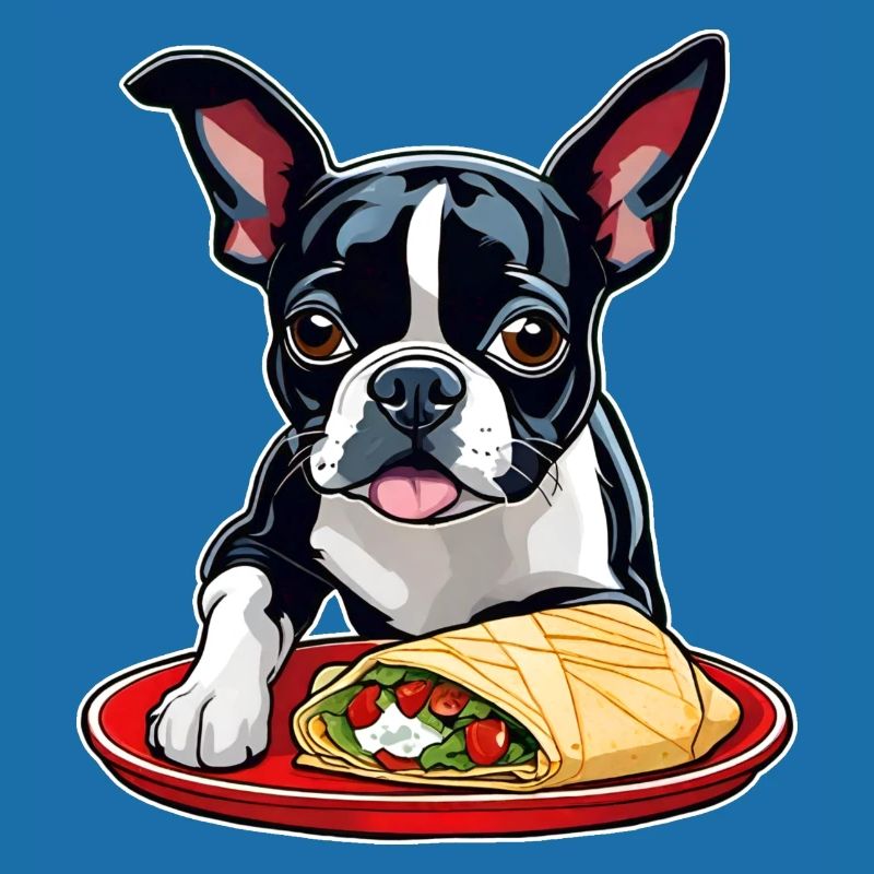Boston Terrier mit Taco