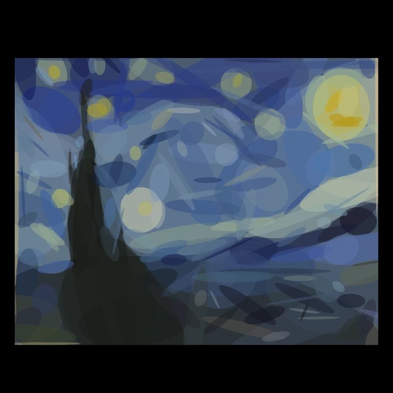 Nuit étoilée - cercles et ellipses