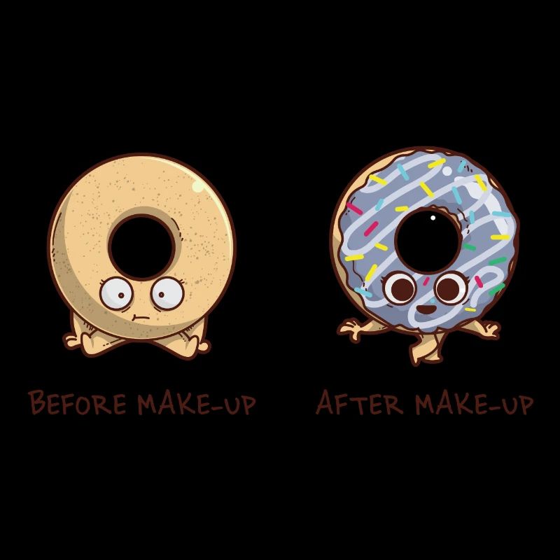 Beautician make-up make-up donut make-up