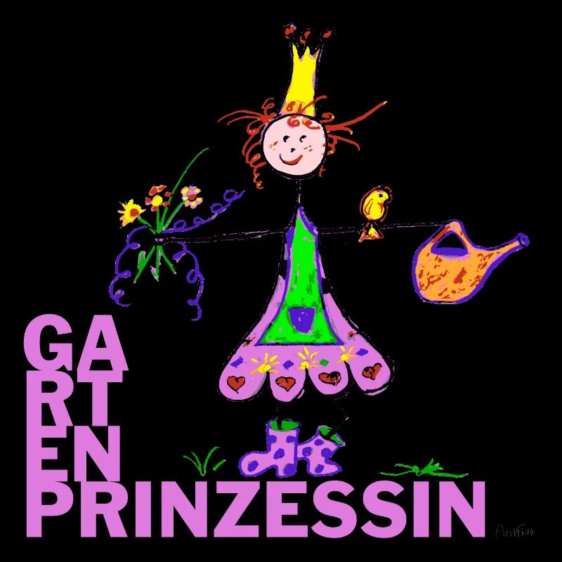 Garden princess with rubber boots