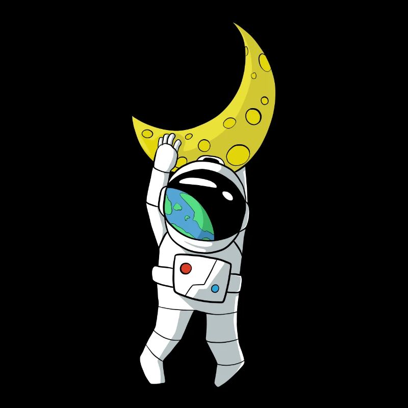 Drôle d’astronaute accroché à la lune