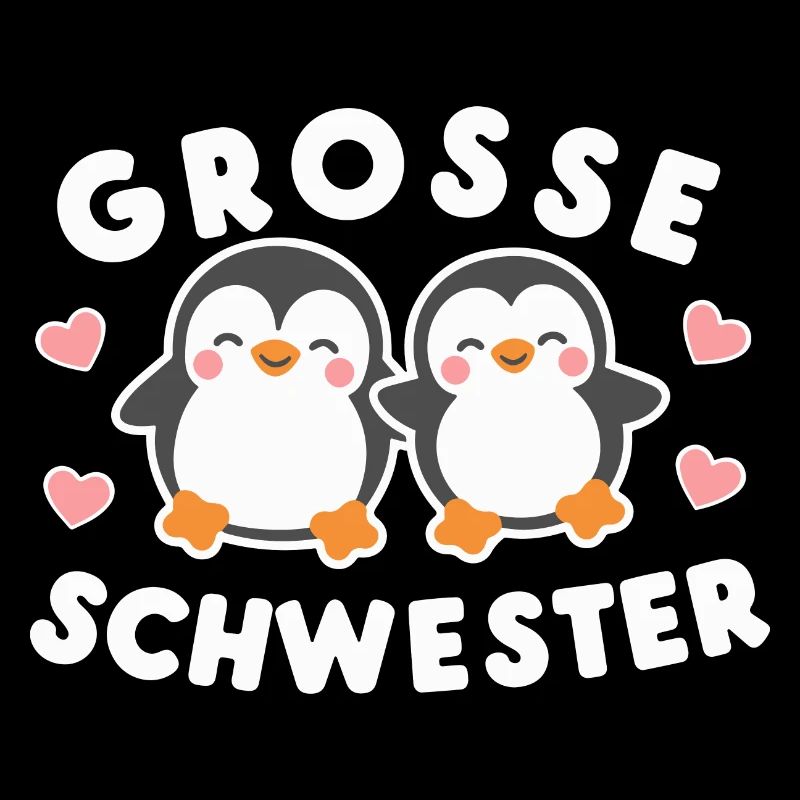Große Schwester Pinguin-Motiv