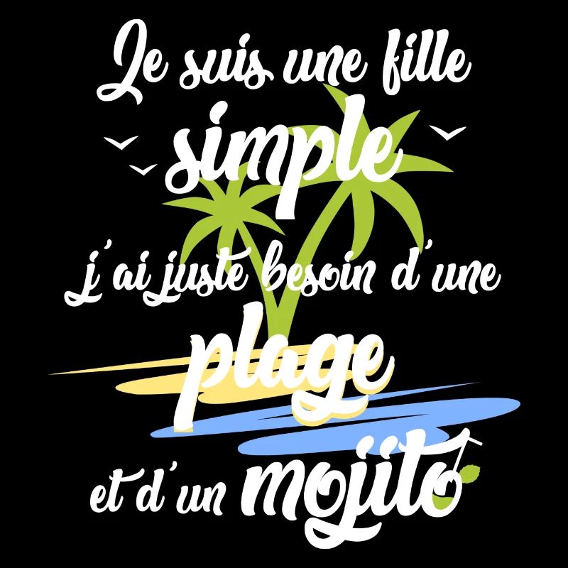 Une plage et un mojito
