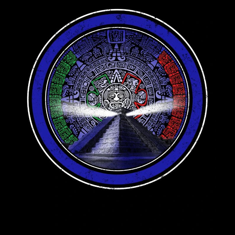 Chemise Maya, Chichen Itza Calendrier Maya Vert